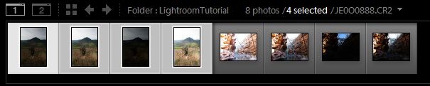 selecting three bracketed images