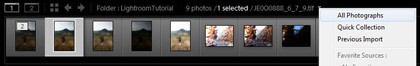 selecting All Photographs